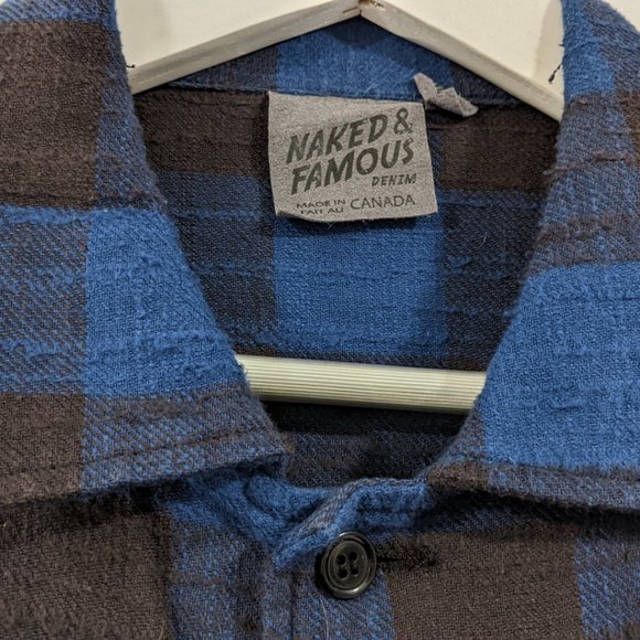 Naked & famous slubby buffalo check work shirt - Picture 2 of 7